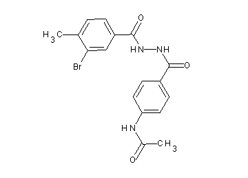 N-(4-{[2-(3-bromo-4-methylbenzoyl)hydrazino]carbonyl}phenyl)acetamide
