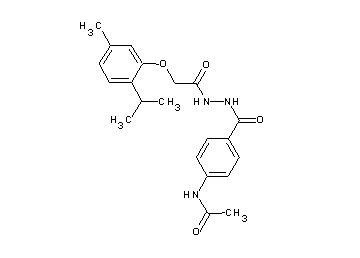 N-[4-({2-[(2-isopropyl-5-methylphenoxy)acetyl]hydrazino}carbonyl)phenyl]acetamide