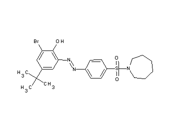 2-{[4-(1-azepanylsulfonyl)phenyl]diazenyl}-6-bromo-4-tert-butylphenol