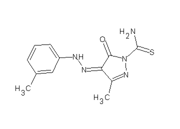 3-methyl-4-[(3-methylphenyl)hydrazono]-5-oxo-4,5-dihydro-1H-pyrazole-1-carbothioamide