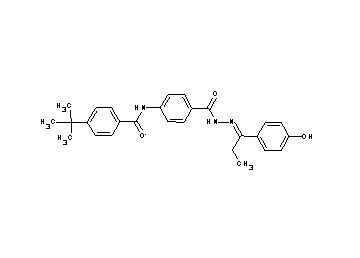 4-tert-butyl-N-[4-({2-[1-(4-hydroxyphenyl)propylidene]hydrazino}carbonyl)phenyl]benzamide