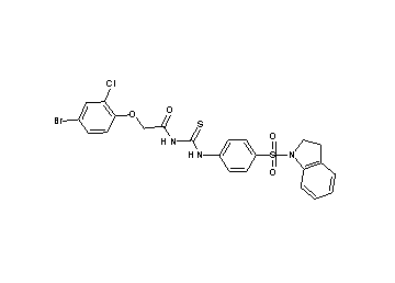 2-(4-bromo-2-chlorophenoxy)-N-({[4-(2,3-dihydro-1H-indol-1-ylsulfonyl)phenyl]amino}carbonothioyl)acetamide
