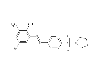 4-bromo-2-methyl-6-{[4-(1-pyrrolidinylsulfonyl)phenyl]diazenyl}phenol