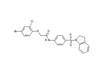 2-(4-bromo-2-chlorophenoxy)-N-[4-(2,3-dihydro-1H-indol-1-ylsulfonyl)phenyl]acetamide