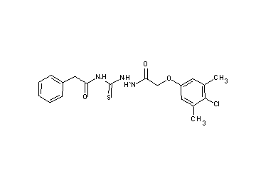 N-({2-[(4-chloro-3,5-dimethylphenoxy)acetyl]hydrazino}carbonothioyl)-2-phenylacetamide