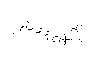 2-(2-bromo-4-ethylphenoxy)-N-{[(4-{[(2,4-dimethylphenyl)amino]sulfonyl}phenyl)amino]carbonothioyl}acetamide
