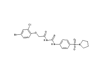 2-(4-bromo-2-chlorophenoxy)-N-({[4-(1-pyrrolidinylsulfonyl)phenyl]amino}carbonothioyl)acetamide