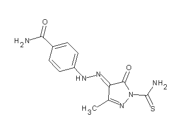 4-{2-[1-(aminocarbonothioyl)-3-methyl-5-oxo-1,5-dihydro-4H-pyrazol-4-ylidene]hydrazino}benzamide