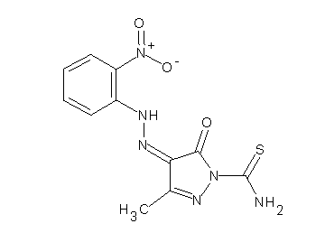 3-methyl-4-[(2-nitrophenyl)hydrazono]-5-oxo-4,5-dihydro-1H-pyrazole-1-carbothioamide