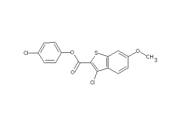 4-chlorophenyl 3-chloro-6-methoxy-1-benzothiophene-2-carboxylate