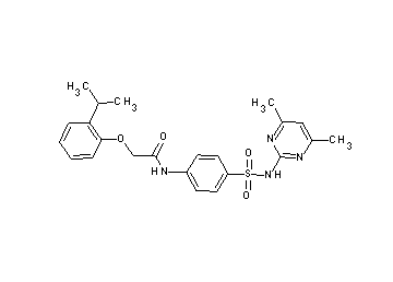 N-(4-{[(4,6-dimethyl-2-pyrimidinyl)amino]sulfonyl}phenyl)-2-(2-isopropylphenoxy)acetamide