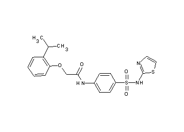 2-(2-isopropylphenoxy)-N-{4-[(1,3-thiazol-2-ylamino)sulfonyl]phenyl}acetamide