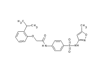 2-(2-isopropylphenoxy)-N-(4-{[(5-methyl-3-isoxazolyl)amino]sulfonyl}phenyl)acetamide