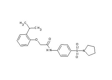 2-(2-isopropylphenoxy)-N-[4-(1-pyrrolidinylsulfonyl)phenyl]acetamide