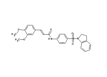 N-[4-(2,3-dihydro-1H-indol-1-ylsulfonyl)phenyl]-3-(3,4-dimethoxyphenyl)acrylamide