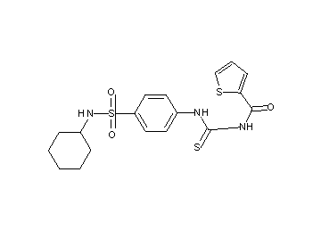 N-[({4-[(cyclohexylamino)sulfonyl]phenyl}amino)carbonothioyl]-2-thiophenecarboxamide
