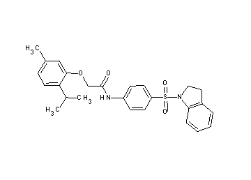 N-[4-(2,3-dihydro-1H-indol-1-ylsulfonyl)phenyl]-2-(2-isopropyl-5-methylphenoxy)acetamide