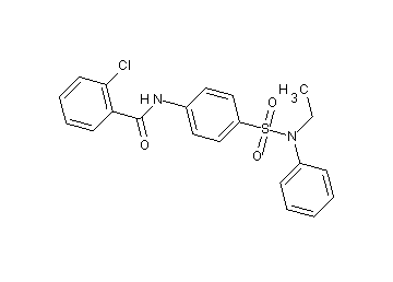 2-chloro-N-(4-{[ethyl(phenyl)amino]sulfonyl}phenyl)benzamide