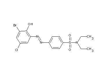 4-[(3-bromo-5-chloro-2-hydroxyphenyl)diazenyl]-N,N-diethylbenzenesulfonamide