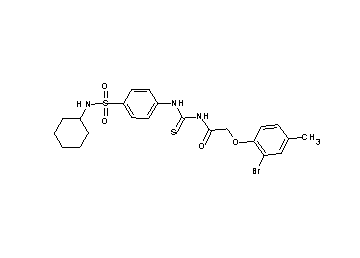 2-(2-bromo-4-methylphenoxy)-N-[({4-[(cyclohexylamino)sulfonyl]phenyl}amino)carbonothioyl]acetamide