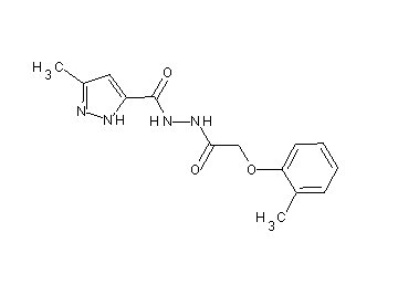 3-methyl-N'-[(2-methylphenoxy)acetyl]-1H-pyrazole-5-carbohydrazide