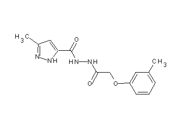 3-methyl-N'-[(3-methylphenoxy)acetyl]-1H-pyrazole-5-carbohydrazide