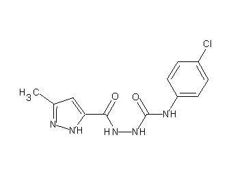 N-(4-chlorophenyl)-2-[(3-methyl-1H-pyrazol-5-yl)carbonyl]hydrazinecarboxamide