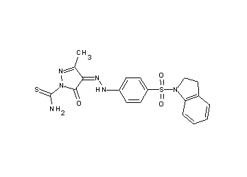4-{[4-(2,3-dihydro-1H-indol-1-ylsulfonyl)phenyl]hydrazono}-3-methyl-5-oxo-4,5-dihydro-1H-pyrazole-1-carbothioamide