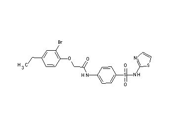 2-(2-bromo-4-ethylphenoxy)-N-{4-[(1,3-thiazol-2-ylamino)sulfonyl]phenyl}acetamide
