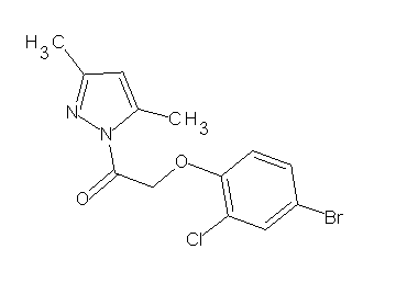 1-[(4-bromo-2-chlorophenoxy)acetyl]-3,5-dimethyl-1H-pyrazole
