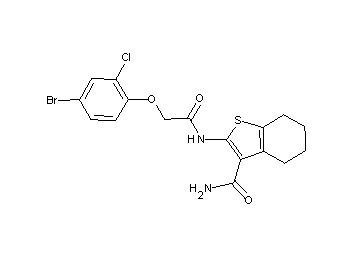2-{[(4-bromo-2-chlorophenoxy)acetyl]amino}-4,5,6,7-tetrahydro-1-benzothiophene-3-carboxamide