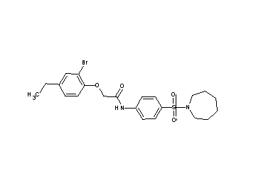 N-[4-(1-azepanylsulfonyl)phenyl]-2-(2-bromo-4-ethylphenoxy)acetamide