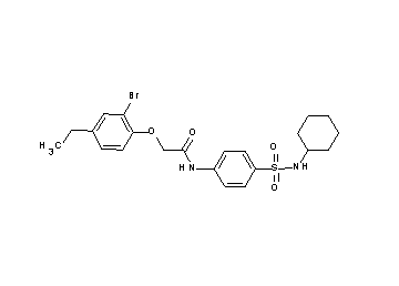 2-(2-bromo-4-ethylphenoxy)-N-{4-[(cyclohexylamino)sulfonyl]phenyl}acetamide