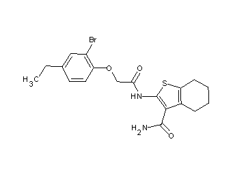 2-{[(2-bromo-4-ethylphenoxy)acetyl]amino}-4,5,6,7-tetrahydro-1-benzothiophene-3-carboxamide