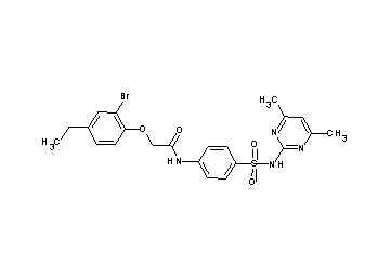 2-(2-bromo-4-ethylphenoxy)-N-(4-{[(4,6-dimethyl-2-pyrimidinyl)amino]sulfonyl}phenyl)acetamide
