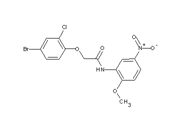 2-(4-bromo-2-chlorophenoxy)-N-(2-methoxy-5-nitrophenyl)acetamide