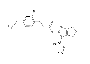 methyl 2-{[(2-bromo-4-ethylphenoxy)acetyl]amino}-5,6-dihydro-4H-cyclopenta[b]thiophene-3-carboxylate