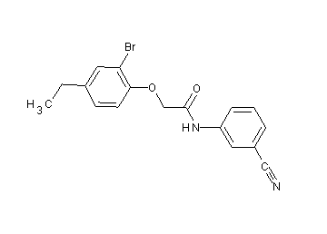 2-(2-bromo-4-ethylphenoxy)-N-(3-cyanophenyl)acetamide