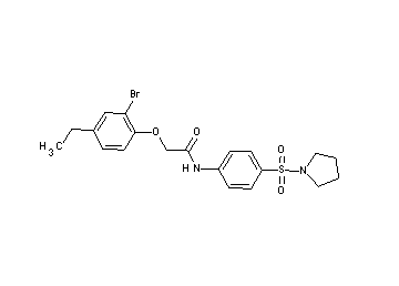 2-(2-bromo-4-ethylphenoxy)-N-[4-(1-pyrrolidinylsulfonyl)phenyl]acetamide