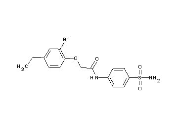 N-[4-(aminosulfonyl)phenyl]-2-(2-bromo-4-ethylphenoxy)acetamide