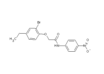 2-(2-bromo-4-ethylphenoxy)-N-(4-nitrophenyl)acetamide 2-(2-bromo-4-ethylphenoxy)-N-(4-nitrophenyl)acetamide