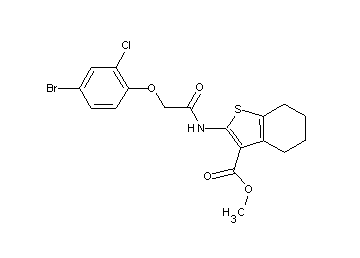 methyl 2-{[(4-bromo-2-chlorophenoxy)acetyl]amino}-4,5,6,7-tetrahydro-1-benzothiophene-3-carboxylate