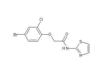 2-(4-bromo-2-chlorophenoxy)-N-1,3-thiazol-2-ylacetamide
