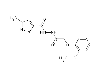 N'-[(2-methoxyphenoxy)acetyl]-3-methyl-1H-pyrazole-5-carbohydrazide