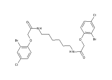 N,N'-1,6-hexanediylbis[2-(2-bromo-4-chlorophenoxy)acetamide]