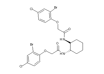 N,N'-1,2-cyclohexanediylbis[2-(2-bromo-4-chlorophenoxy)acetamide]