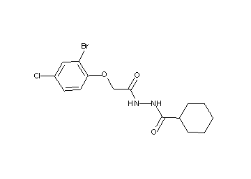 N'-[2-(2-bromo-4-chlorophenoxy)acetyl]cyclohexanecarbohydrazide