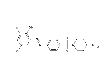 2,4-dichloro-6-({4-[(4-methyl-1-piperidinyl)sulfonyl]phenyl}diazenyl)phenol