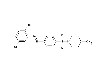 4-chloro-2-({4-[(4-methyl-1-piperidinyl)sulfonyl]phenyl}diazenyl)phenol