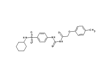 N-[({4-[(cyclohexylamino)sulfonyl]phenyl}amino)carbonothioyl]-2-(4-methylphenoxy)acetamide